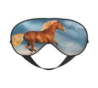 Máscaras para los ojos, máscara para dormir ajustable, cubierta para los ojos, cubierta para sombra para dormir, trabajo por turnos,Caballo corriendo rojo