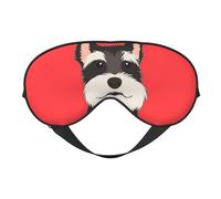 Máscaras para los ojos, máscara para dormir ajustable, cubierta para los ojos, cubierta para sombra para dormir, trabajo por turnos,Perro Schnauzer amigo