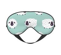 Máscaras para los ojos, máscara para dormir ajustable, cubierta para los ojos, cubierta para sombra para dormir, trabajo por turnos,Lindo patrón de oveja animal