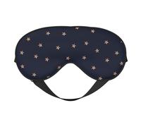 Máscaras para los ojos, máscara para dormir ajustable, cubierta para los ojos, cubierta para sombra para dormir, trabajo por turnos,Azul oscuro y oro rosa Estrellas brillantes rosadas Estrellado