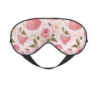 Máscaras para los ojos, máscara para dormir ajustable, cubierta para los ojos, cubierta para sombra para dormir, trabajo por turnos,Tazas de té de estilo vintage