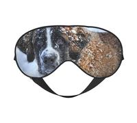 Máscaras para los ojos, máscara para dormir ajustable, cubierta para los ojos, cubierta para sombra para dormir, trabajo por turnos,Perro San Bernardo