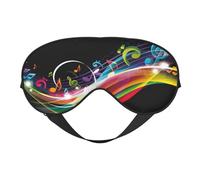 Máscaras para los ojos, máscara para dormir ajustable, cubierta para los ojos, cubierta para sombra para dormir, trabajo por turnos,Música colorida