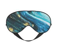 Máscaras para los ojos, máscara para dormir ajustable, cubierta para los ojos, cubierta para sombra para dormir, trabajo por turnos,Piedra Azul Oro Mármol