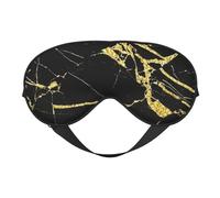 Máscaras para los ojos, máscara para dormir ajustable, cubierta para los ojos, cubierta para sombra para dormir, trabajo por turnos,Papel pintado negro dorado impreso