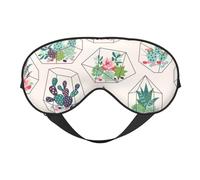 Máscaras para los ojos, máscara para dormir ajustable, cubierta para los ojos, cubierta para sombra para dormir, trabajo por turnos,Suculentas Cactus Planta Tropical