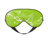 Máscaras para los ojos, máscara para dormir ajustable, cubierta para los ojos, cubierta para sombra para dormir, trabajo por turnos,Elegante_primavera_remolinos_hoja_lima_verde