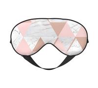 Máscaras para los ojos, máscara para dormir ajustable, cubierta para los ojos, cubierta para sombra para dormir, trabajo por turnos,Patrón de mármol triangular de oro rosa
