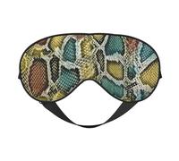 Máscaras para los ojos, máscara para dormir ajustable, cubierta para los ojos, cubierta para sombra para dormir, trabajo por turnos,Textura de piel de serpiente colorida