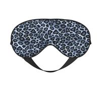 Máscaras para los ojos, máscara para dormir ajustable, cubierta para los ojos, cubierta para sombra para dormir, trabajo por turnos,Animal leopardo azul claro