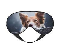 Máscaras para los ojos, máscara para dormir ajustable, cubierta para los ojos, cubierta para sombra para dormir, trabajo por turnos,Dios Bokeh Border Collie Marrón Con Ojos Amarillos