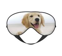 Máscaras para los ojos, máscara para dormir ajustable, cubierta para los ojos, cubierta para sombra para dormir, trabajo por turnos,Un perro perdiguero de oro