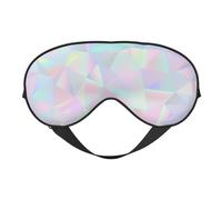Máscaras para los ojos, máscara para dormir ajustable, cubierta para los ojos, cubierta para sombra para dormir, trabajo por turnos,Poligonal holográfico iridiscente abstracto
