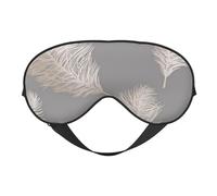 Máscaras para los ojos, máscara para dormir ajustable, cubierta para los ojos, cubierta para sombra para dormir, trabajo por turnos,Holden Decor Pluma Fawning Gris Oro Rosa Metálico