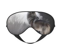 Máscaras para los ojos, máscara para dormir ajustable, cubierta para los ojos, cubierta para sombra para dormir, trabajo por turnos,Impresión de lobo aullando