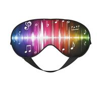 Máscaras para los ojos, máscara para dormir ajustable, cubierta para los ojos, cubierta para sombra para dormir, trabajo por turnos,Nota musical impresa.