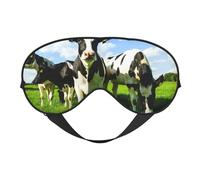Máscaras para los ojos, máscara para dormir ajustable, cubierta para los ojos, cubierta para sombra para dormir, trabajo por turnos,Comer vacas en los pastos de verano