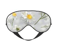 Máscaras para los ojos, máscara para dormir ajustable, cubierta para los ojos, cubierta para sombra para dormir, trabajo por turnos,Flores de manzanilla