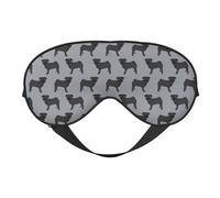 Máscaras para los ojos, máscara para dormir ajustable, cubierta para los ojos, cubierta para sombra para dormir, trabajo por turnos,Perro Pug Negro Gris