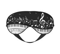 Máscaras para los ojos, máscara para dormir ajustable, cubierta para los ojos, cubierta para sombra para dormir, trabajo por turnos,Ola de notas musicales