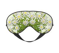 Máscaras para los ojos, máscara para dormir ajustable, cubierta para los ojos, cubierta para sombra para dormir, trabajo por turnos,Edelweiss Flores de montaña suizas