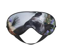 Máscaras para los ojos, máscara para dormir ajustable, cubierta para los ojos, cubierta para sombra para dormir, trabajo por turnos,French BullDogs Mall Perros Negros Mascotas