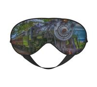 Máscaras para los ojos, máscara para dormir ajustable, cubierta para los ojos, cubierta para sombra para dormir, trabajo por turnos,Bonito tren de vapor