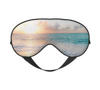 Máscaras para los ojos, máscara para dormir ajustable, cubierta para los ojos, cubierta para sombra para dormir, trabajo por turnos,Hermosa Playa Amarillo Atardecer Océano