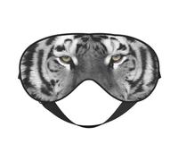 Máscaras para los ojos, máscara para dormir ajustable, cubierta para los ojos, cubierta para sombra para dormir, trabajo por turnos,Estampado de tigre blanco hermoso