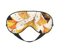 Máscaras para los ojos, máscara para dormir ajustable, cubierta para los ojos, cubierta para sombra para dormir, trabajo por turnos,Colores De Otoño Hojas De Ginkgo