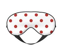 Máscaras para los ojos, máscara para dormir ajustable, cubierta para los ojos, cubierta para sombra para dormir, trabajo por turnos,Lunares Lunares Punto Rojo