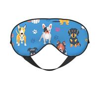 Máscaras para los ojos, máscara para dormir ajustable, cubierta para los ojos, cubierta para sombra para dormir, trabajo por turnos,Lindo patrón de perro labrador