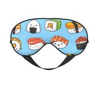 Máscaras para los ojos, máscara para dormir ajustable, cubierta para los ojos, cubierta para sombra para dormir, trabajo por turnos,sushi y sashimi