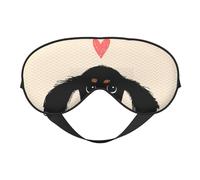 Máscaras para los ojos, máscara para dormir ajustable, cubierta para los ojos, cubierta para sombra para dormir, trabajo por turnos,Amor de cachorro de perro salchicha