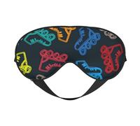 Máscaras para los ojos, máscara para dormir ajustable, cubierta para los ojos, cubierta para sombra para dormir, trabajo por turnos,Patines de colores brillantes