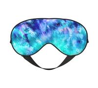 Máscaras para los ojos, máscara para dormir ajustable, cubierta para los ojos, cubierta para sombra para dormir, trabajo por turnos,Tinte anudado azul turquesa acuarela