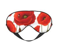 Máscaras para los ojos, máscara para dormir ajustable, cubierta para los ojos, cubierta para sombra para dormir, trabajo por turnos,Patrón floral de flores de amapola