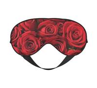 Máscaras para los ojos, máscara para dormir ajustable, cubierta para los ojos, cubierta para sombra para dormir, trabajo por turnos,Rosa roja impresa.