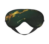 Máscaras para los ojos, máscara para dormir ajustable, cubierta para los ojos, cubierta para sombra para dormir, trabajo por turnos,Esmeralda Verde intenso Tonos tierra Mármol dorado