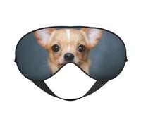 Máscaras para los ojos, máscara para dormir ajustable, cubierta para los ojos, cubierta para sombra para dormir, trabajo por turnos,Lindo perro chihuahua divertido