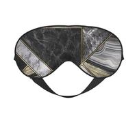 Máscaras para los ojos, máscara para dormir ajustable, cubierta para los ojos, cubierta para sombra para dormir, trabajo por turnos,Textura De Mármol Negro Estampado Dorado