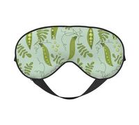 Máscaras para los ojos, máscara para dormir ajustable, cubierta para los ojos, cubierta para sombra para dormir, trabajo por turnos,Los guisantes verdes salen azules