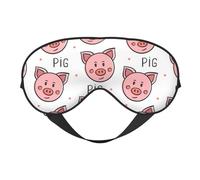 Máscaras para los ojos, máscara para dormir ajustable, cubierta para los ojos, cubierta para sombra para dormir, trabajo por turnos,Lindo patrón de estampado de cerdo animal