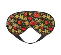 Máscaras para los ojos, máscara para dormir ajustable, cubierta para los ojos, cubierta para sombra para dormir, trabajo por turnos,Arándano ruso tradicional