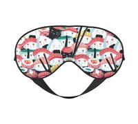 Máscaras para los ojos, máscara para dormir ajustable, cubierta para los ojos, cubierta para sombra para dormir, trabajo por turnos,Multitud de sushi kawaii