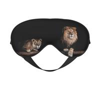 Máscaras para los ojos, máscara para dormir ajustable, cubierta para los ojos, cubierta para sombra para dormir, trabajo por turnos,León salvaje y tigre