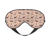 Máscaras para los ojos, máscara para dormir ajustable, cubierta para los ojos, cubierta para sombra para dormir, trabajo por turnos,Bull Terrier Café Café Raza De Perro Rubor