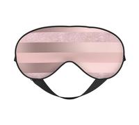 Máscaras para los ojos, máscara para dormir ajustable, cubierta para los ojos, cubierta para sombra para dormir, trabajo por turnos,Elegante Raya Rosa Rubor Con Brillo De Oro Rosa