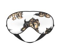 Máscaras para los ojos, máscara para dormir ajustable, cubierta para los ojos, cubierta para sombra para dormir, trabajo por turnos,terrier de yorkshire
