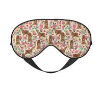 Máscaras para los ojos, máscara para dormir ajustable, cubierta para los ojos, cubierta para sombra para dormir, trabajo por turnos,Cocker Spaniel Florales Crema Raza De Perro